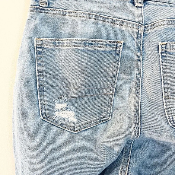 American Eagle Stretch Womens Ankle Jeans 2 R Denim Distressed Straight Leg - Picture 7 of 8